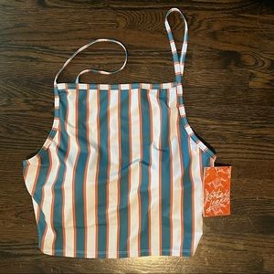 Kortni Jeane retro stripes squared up top NWT